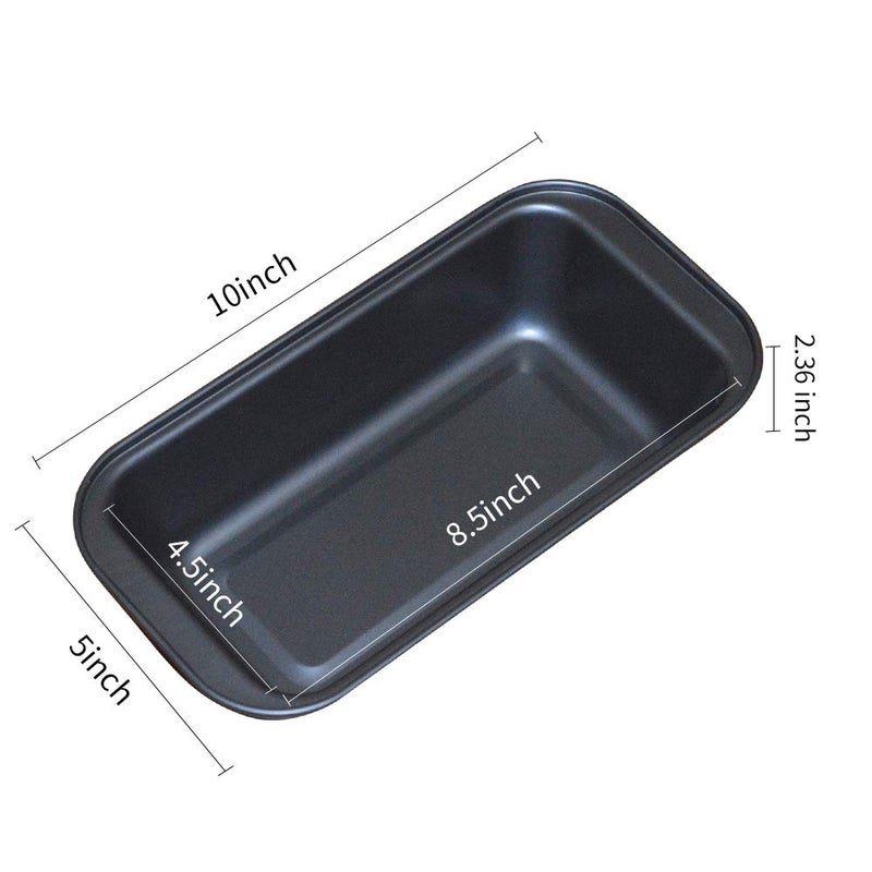 Mingcao Nonstick Loaf Pan,8.5 x 4.5 Inch Carbon Steel Toast Pan for Baking Bread with Oven, Gray set of 2 - Image 2